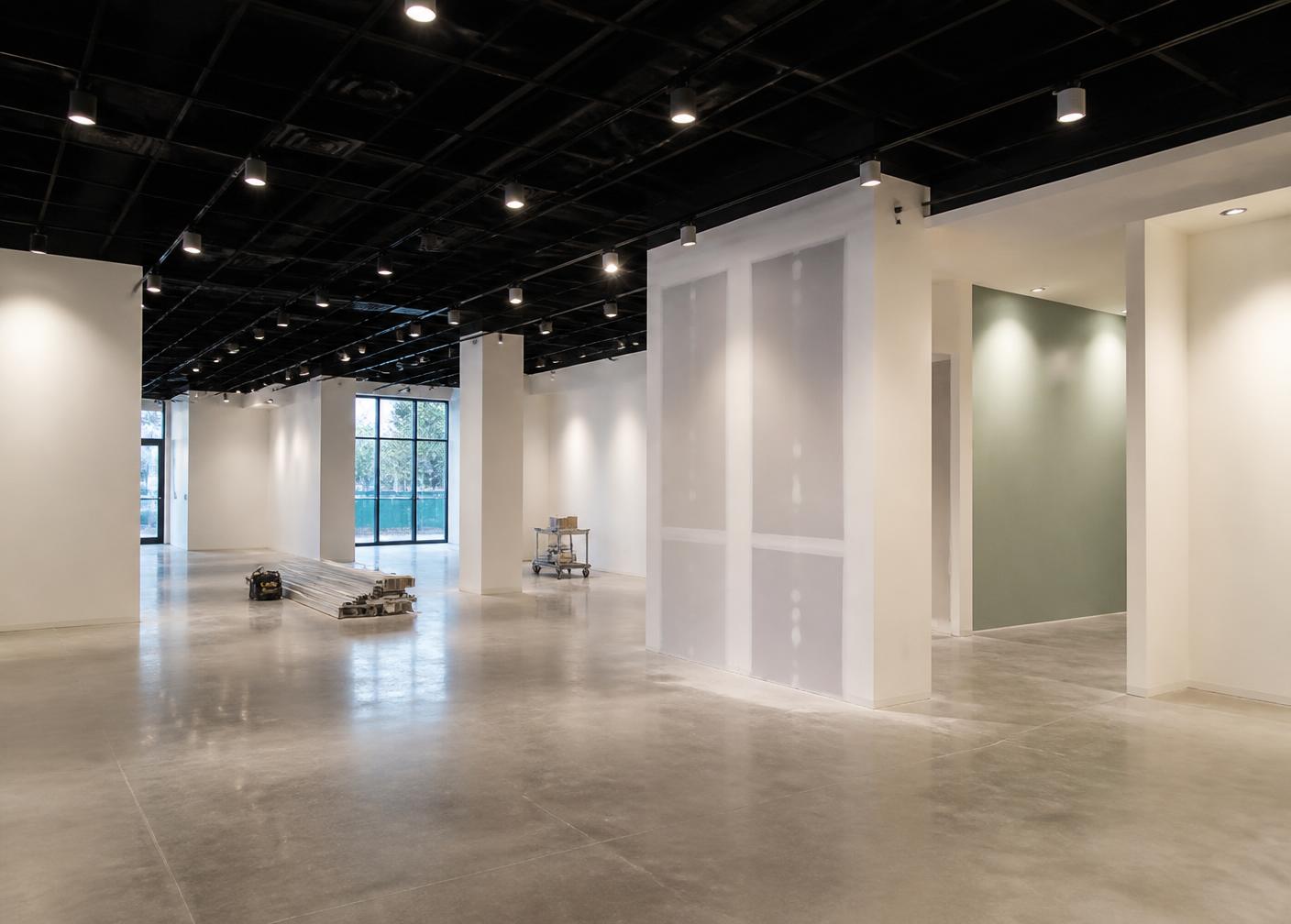 Commercial retail interior during a tenant improvement project