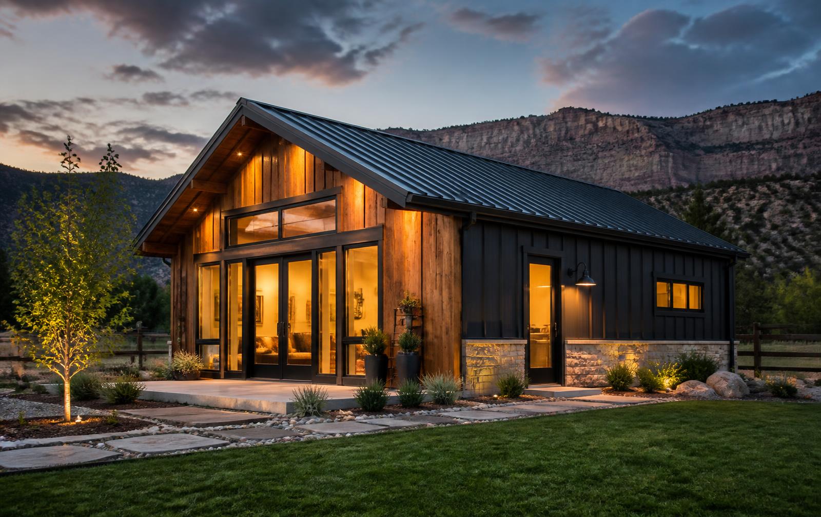 Detached mountain-modern studio building with timber and metal siding in Western Colorado — project inspiration